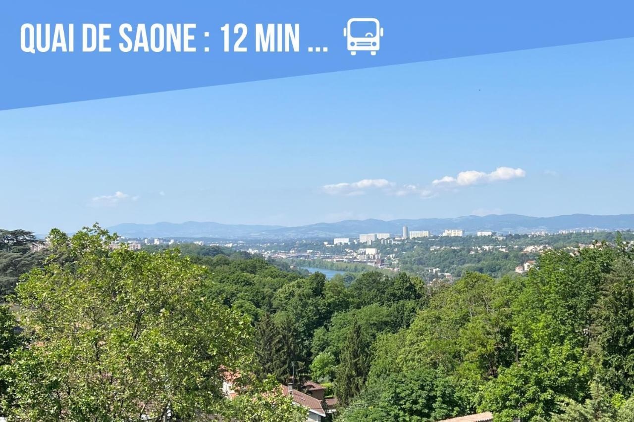 Le Calme - Design - Vue Panoramique Sur La Saone Appartement Caluire-et-Cuire Buitenkant foto
